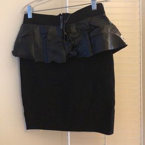 bebe Skirts - Bebe black leather peplum skirt bebe Skirts - Bebe black leather peplum skirt